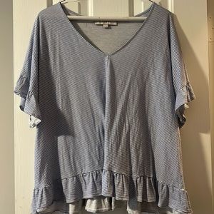 LOFT flutter sleeve, peplum blouse.